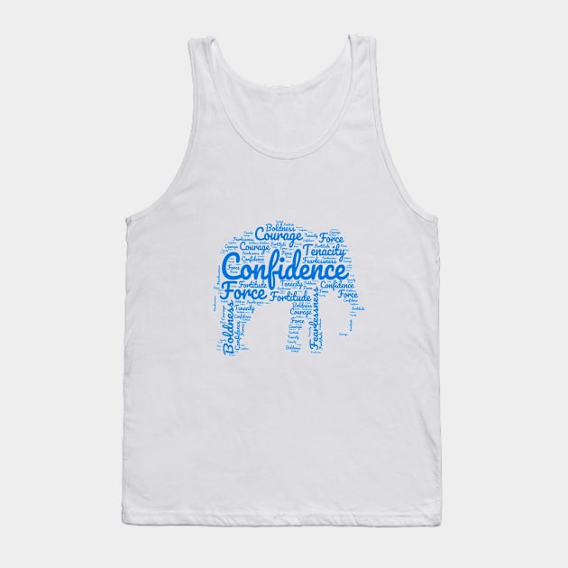 Elephant with motivational words Tank Top by OlesiaArt